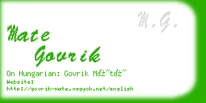 mate govrik business card